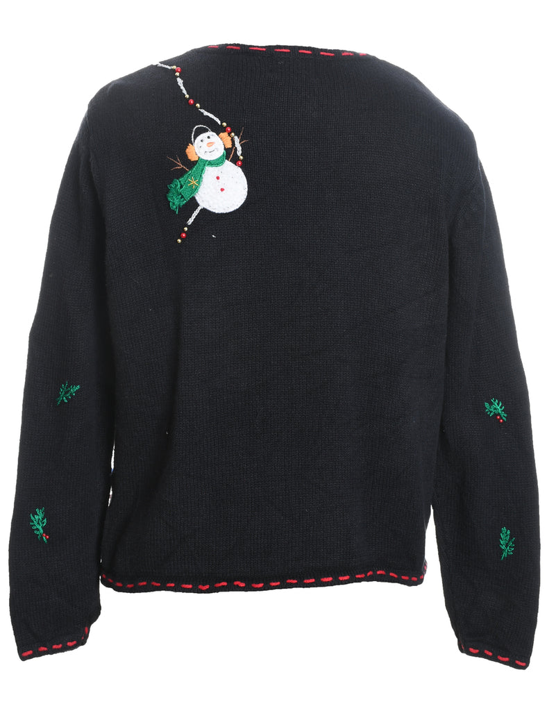 Snowman Christmas Cardigan - S