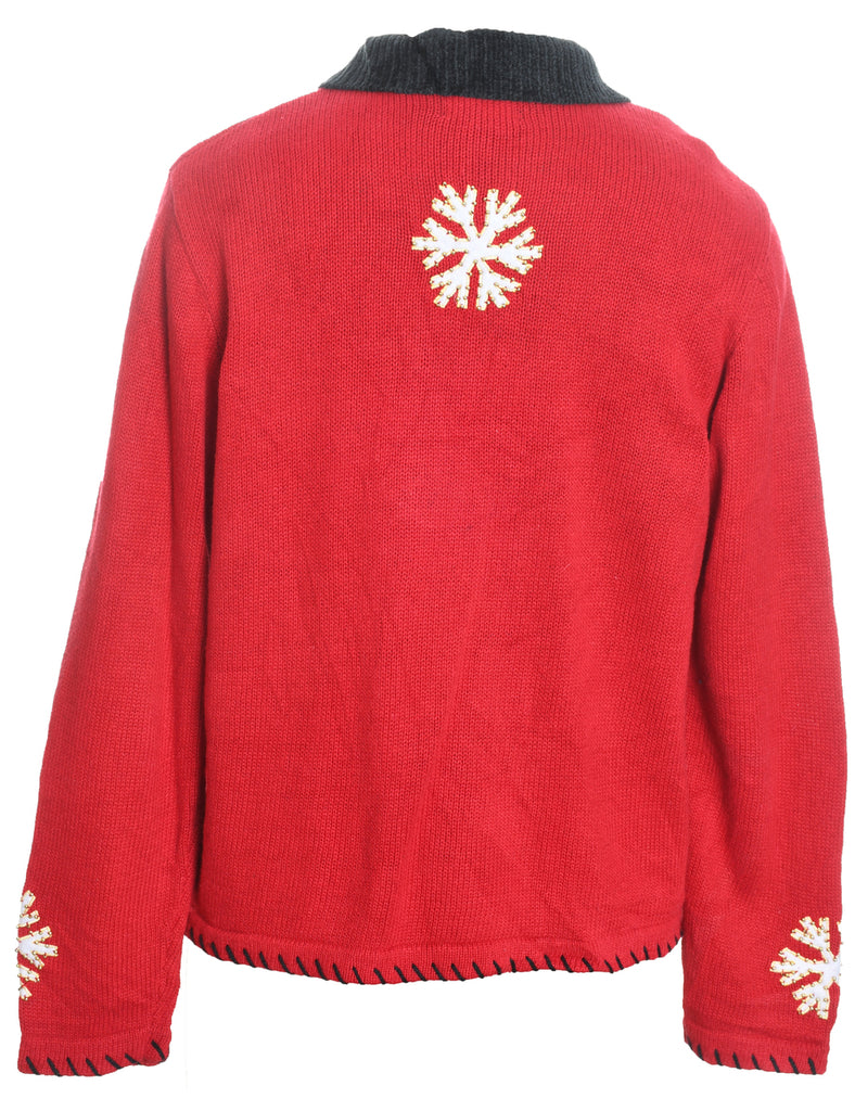 Snowman Christmas Cardigan - S