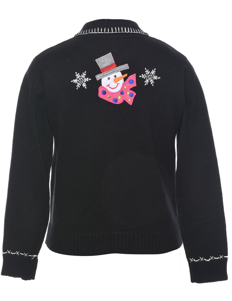 Snowman Christmas Cardigan - S