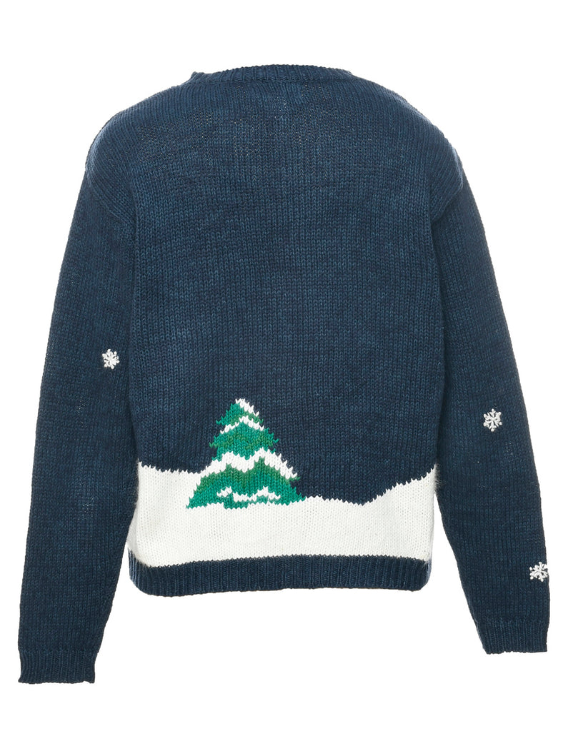 Snowman Christmas Cardigan - M