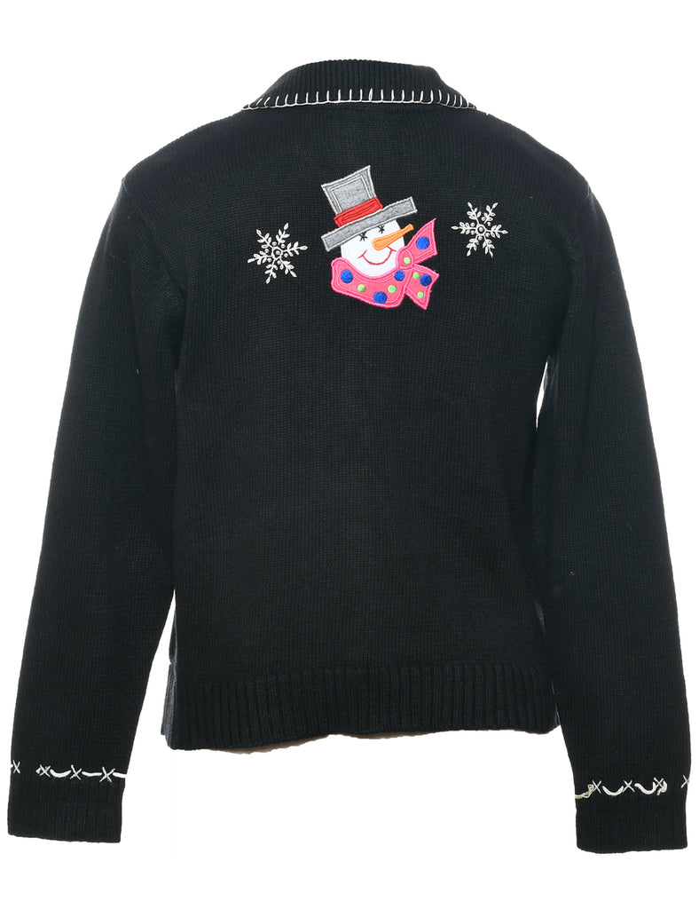 Snowman Christmas Cardigan - S