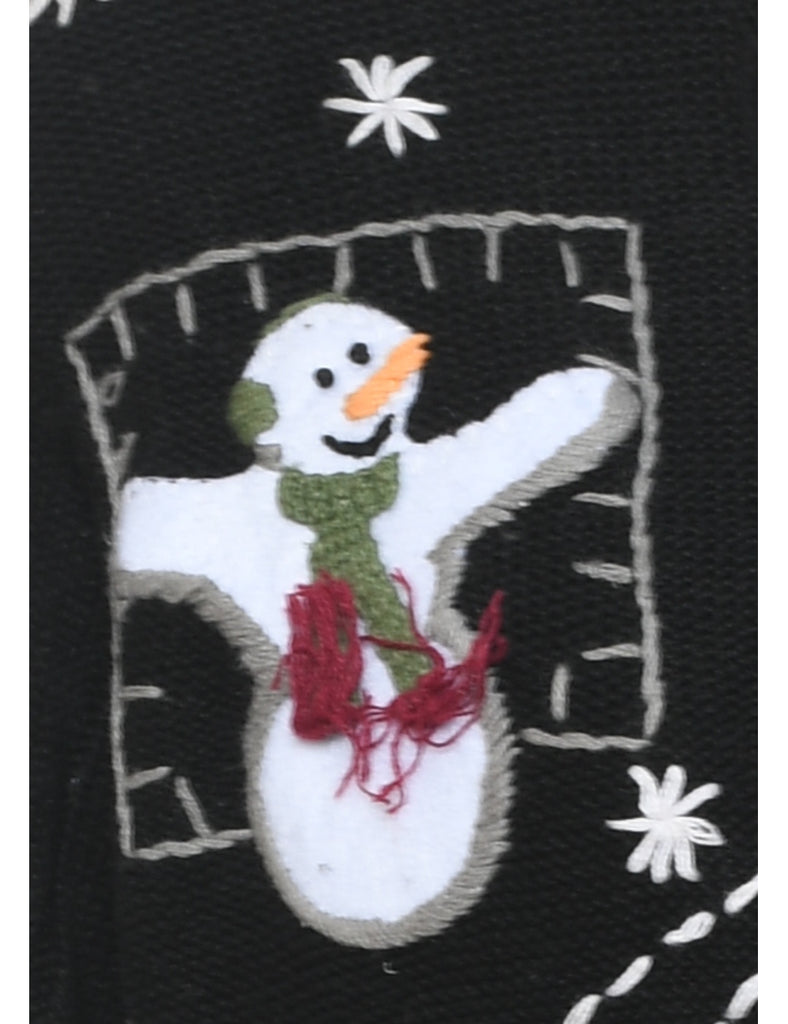 Snowman Christmas Cardigan - S