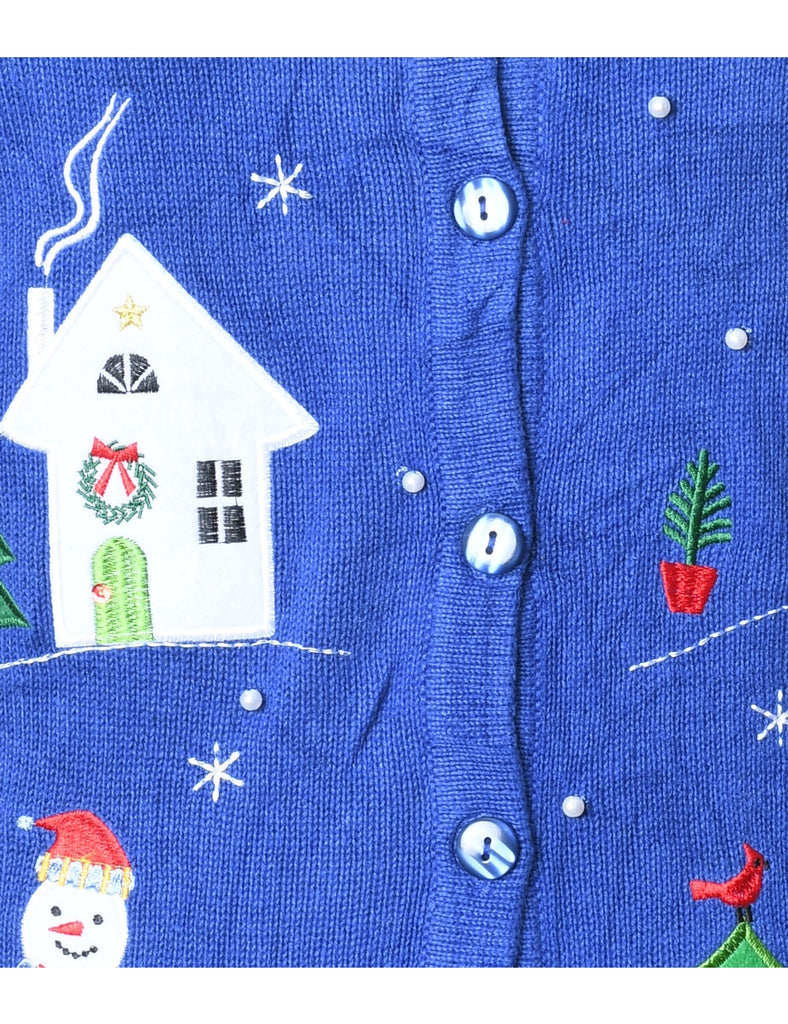 Snowman Christmas Cardigan - S