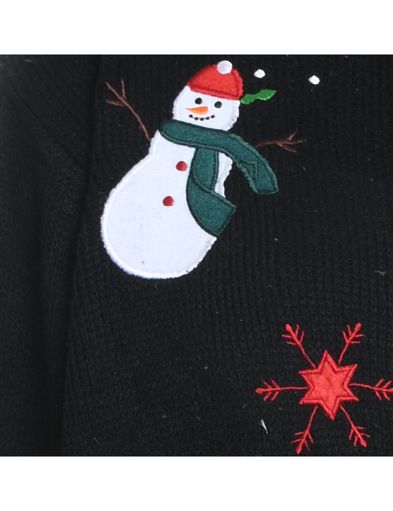 Snowman Christmas Cardigan - S