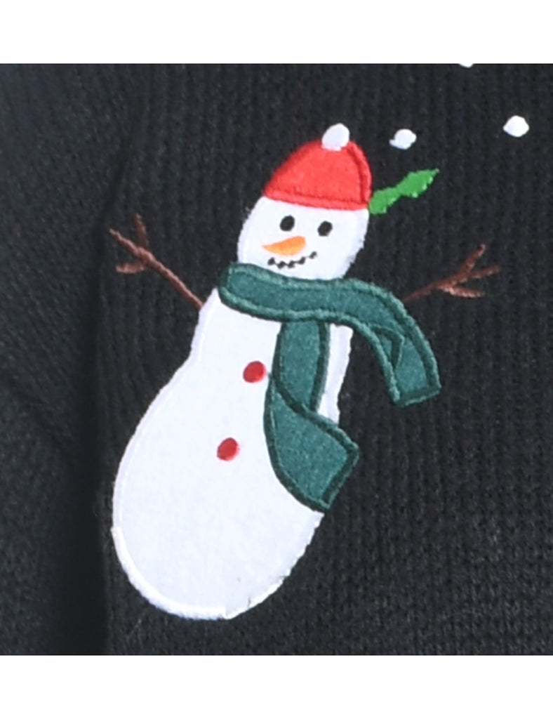 Snowman Christmas Cardigan - S