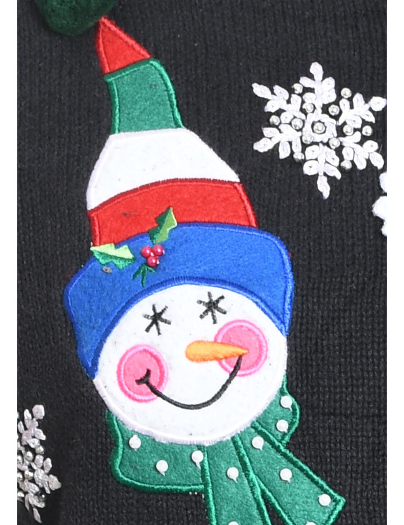 Snowman Christmas Cardigan - M