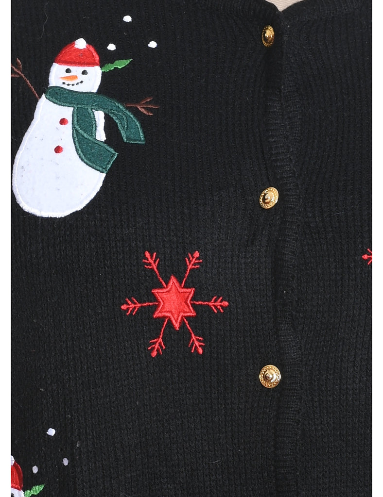 Snowman Christmas Cardigan - S