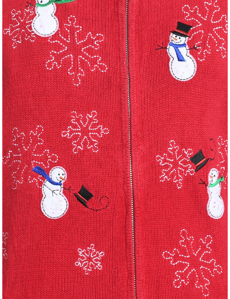 Snowman Christmas Cardigan - XL