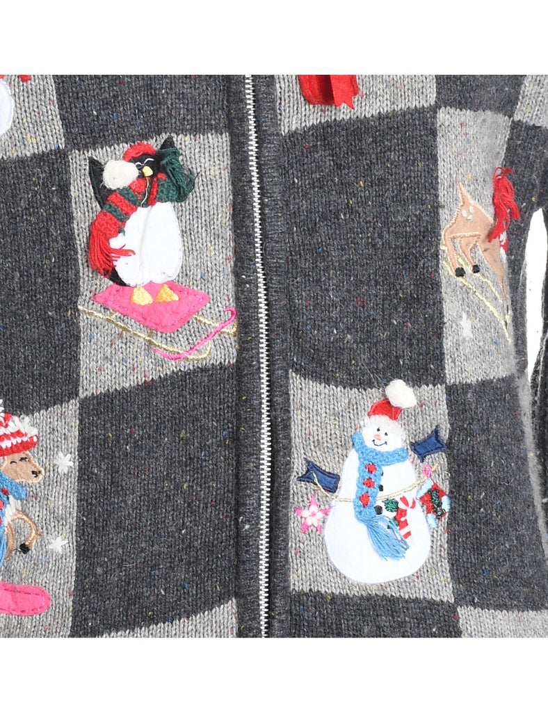 Snowman Christmas Cardigan - S