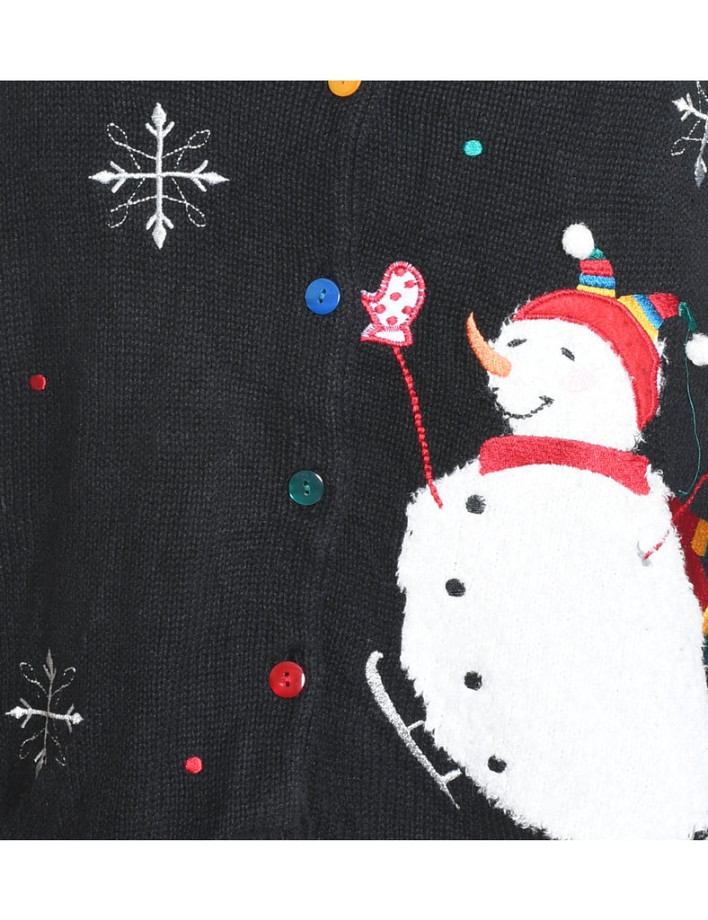 Snowman Christmas Cardigan - S