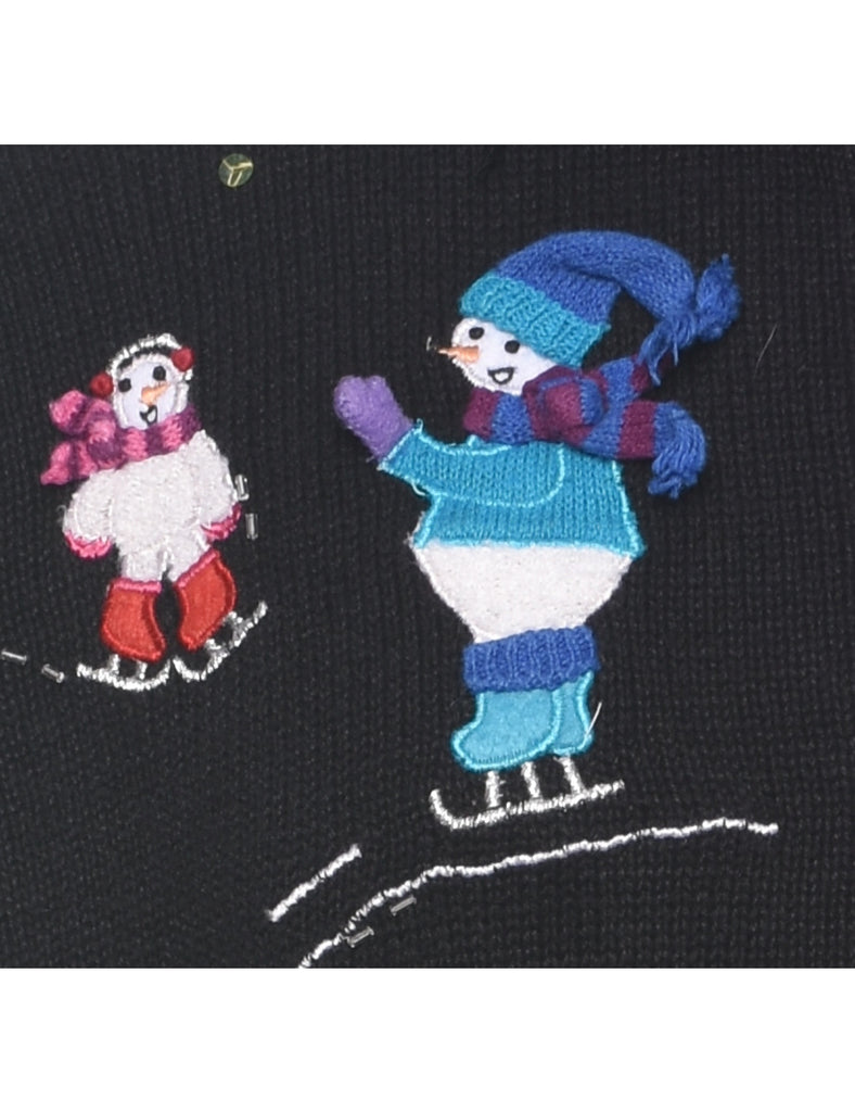 Snowman Christmas Cardigan - XL