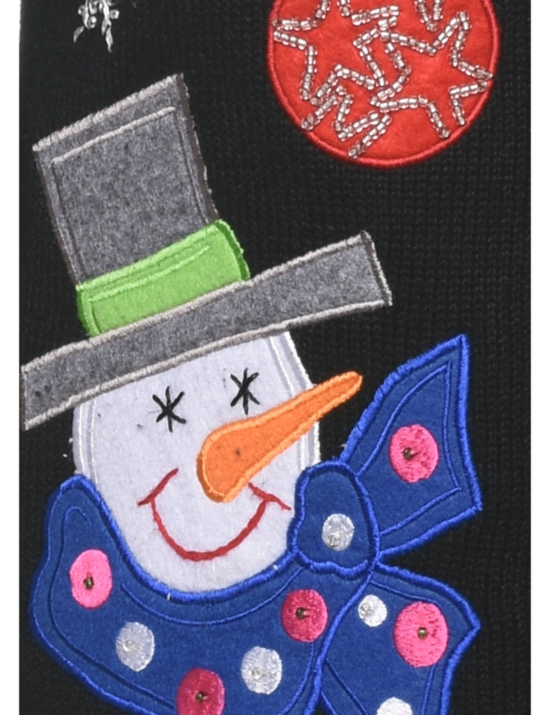 Snowman Christmas Cardigan - S