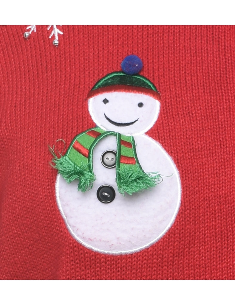 Snowman Christmas Cardigan - XL