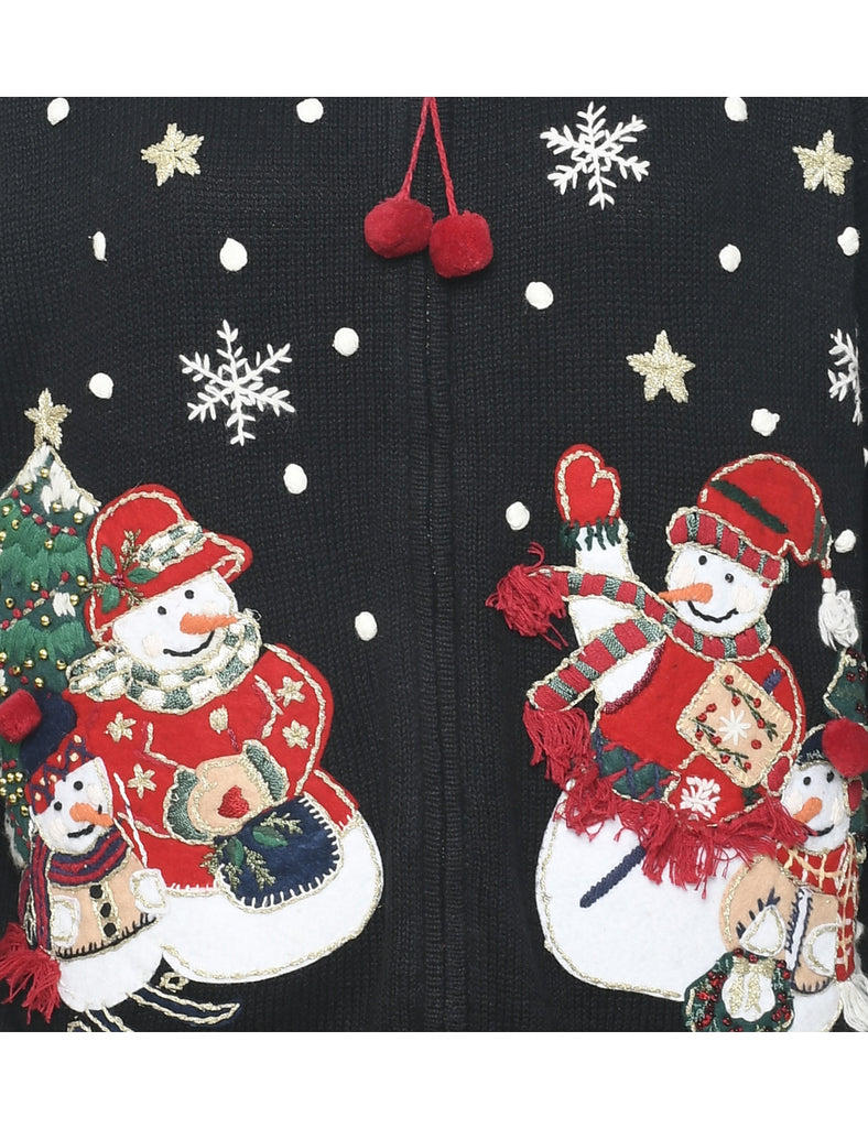 Snowman Christmas Cardigan - XL