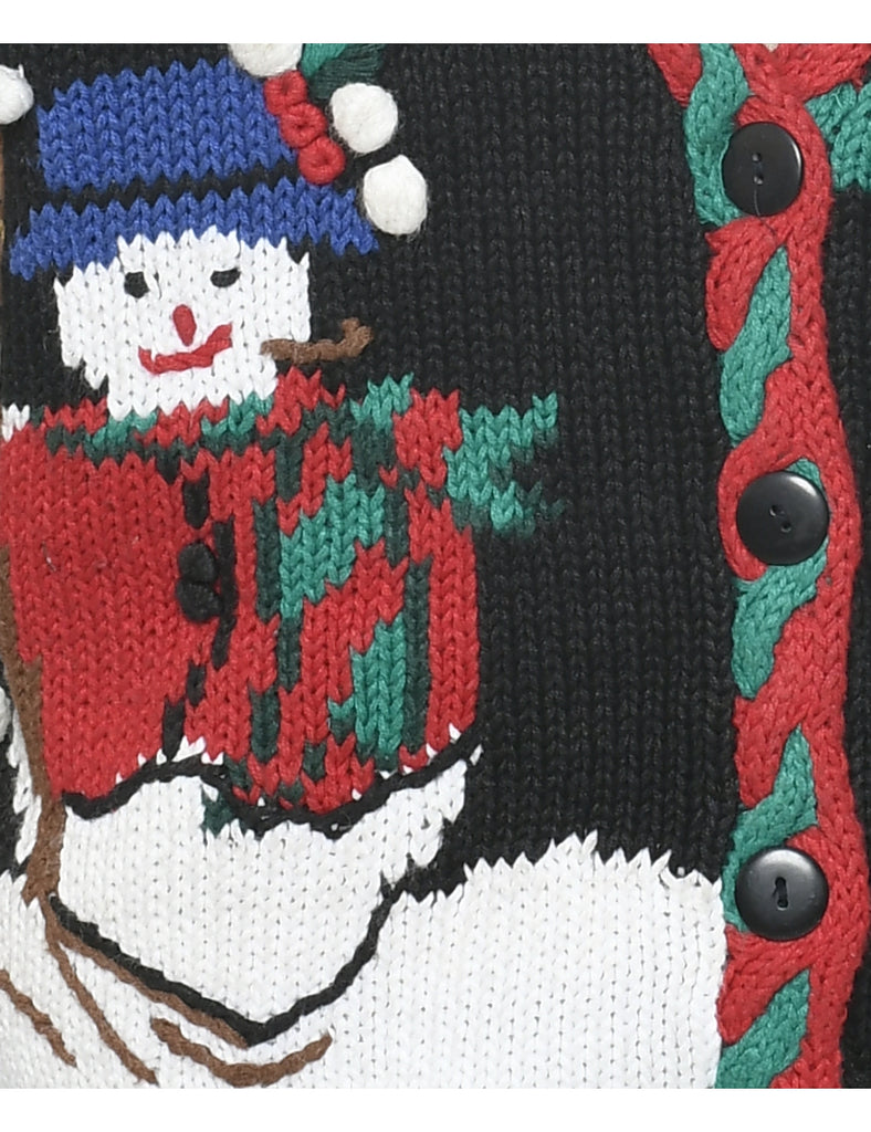 Snowman Christmas Cardigan - S