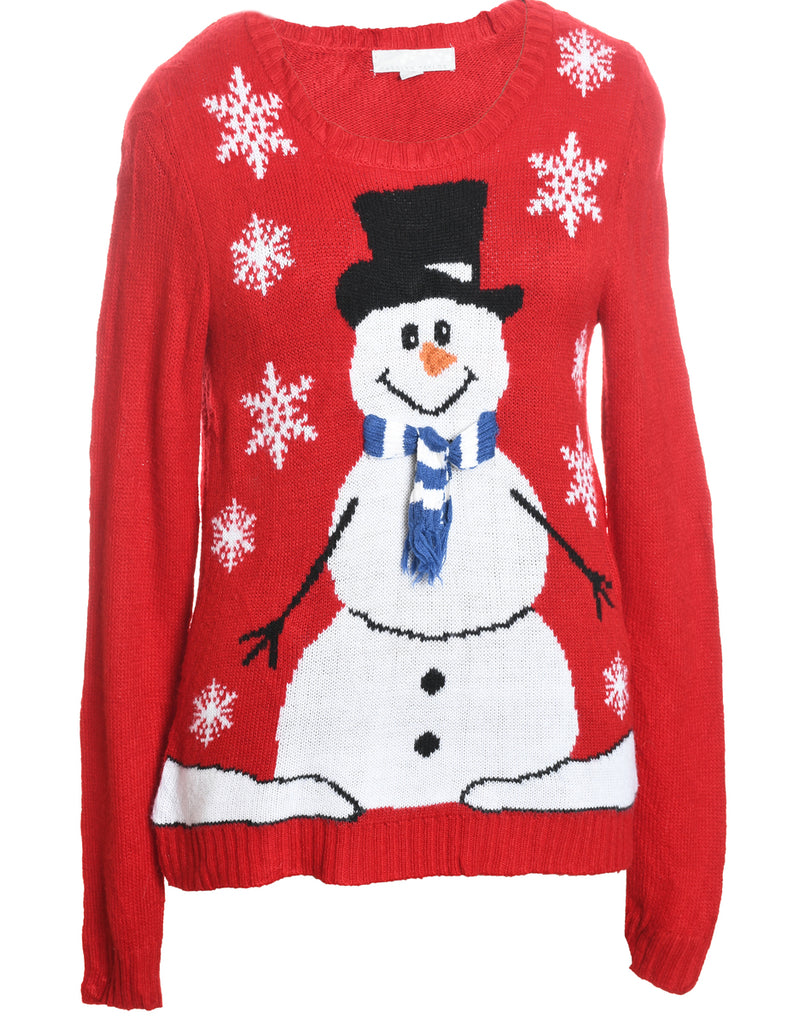 Snowman Christmas Jumper - M