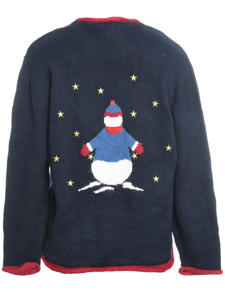 Snowman Christmas Jumper - L