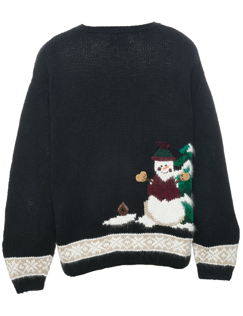 Snowman Christmas Jumper - L