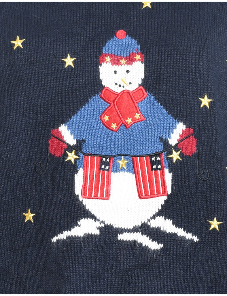 Snowman Christmas Jumper - L