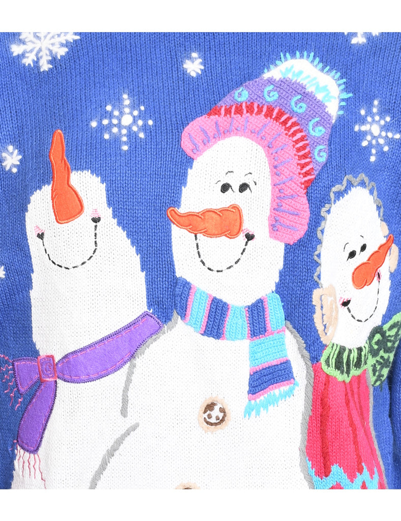 Snowman Christmas Jumper - M