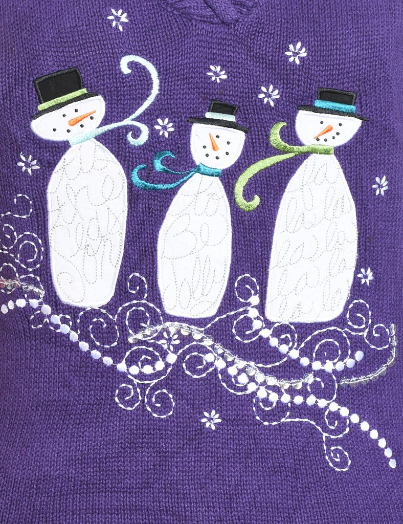 Snowman Christmas Jumper - M