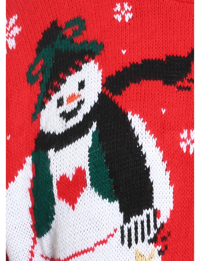 Snowman Christmas Jumper - M