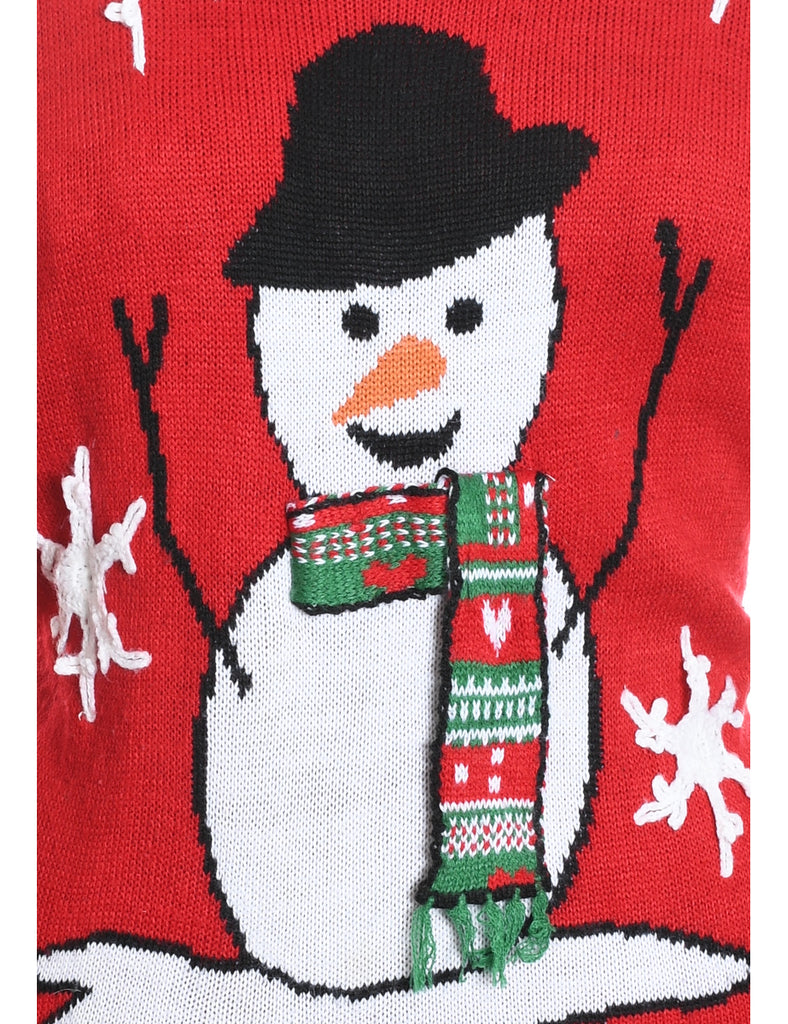 Snowman Christmas Jumper - L