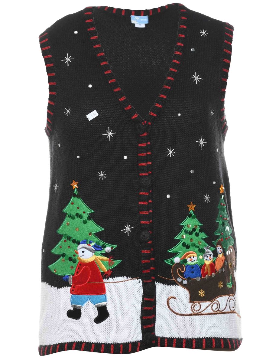 Christmas sweater vests for ladies hotsell