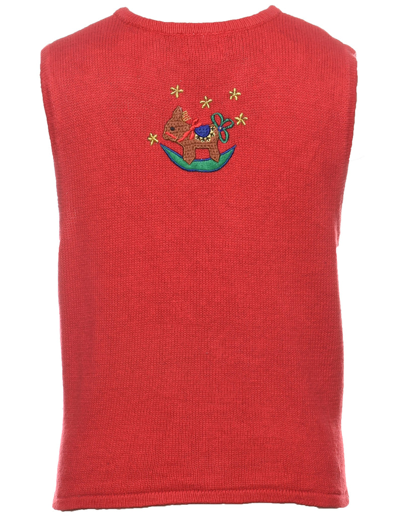 Snowman Christmas Sweater Vest - L