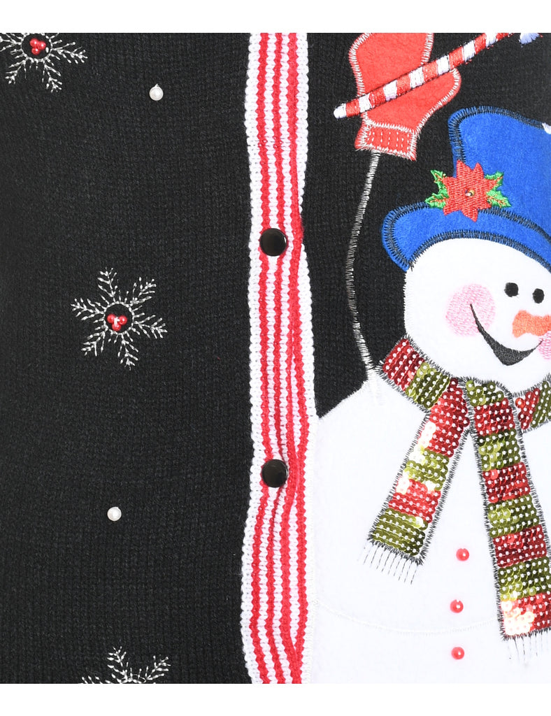 Snowman Christmas Sweater Vest - M