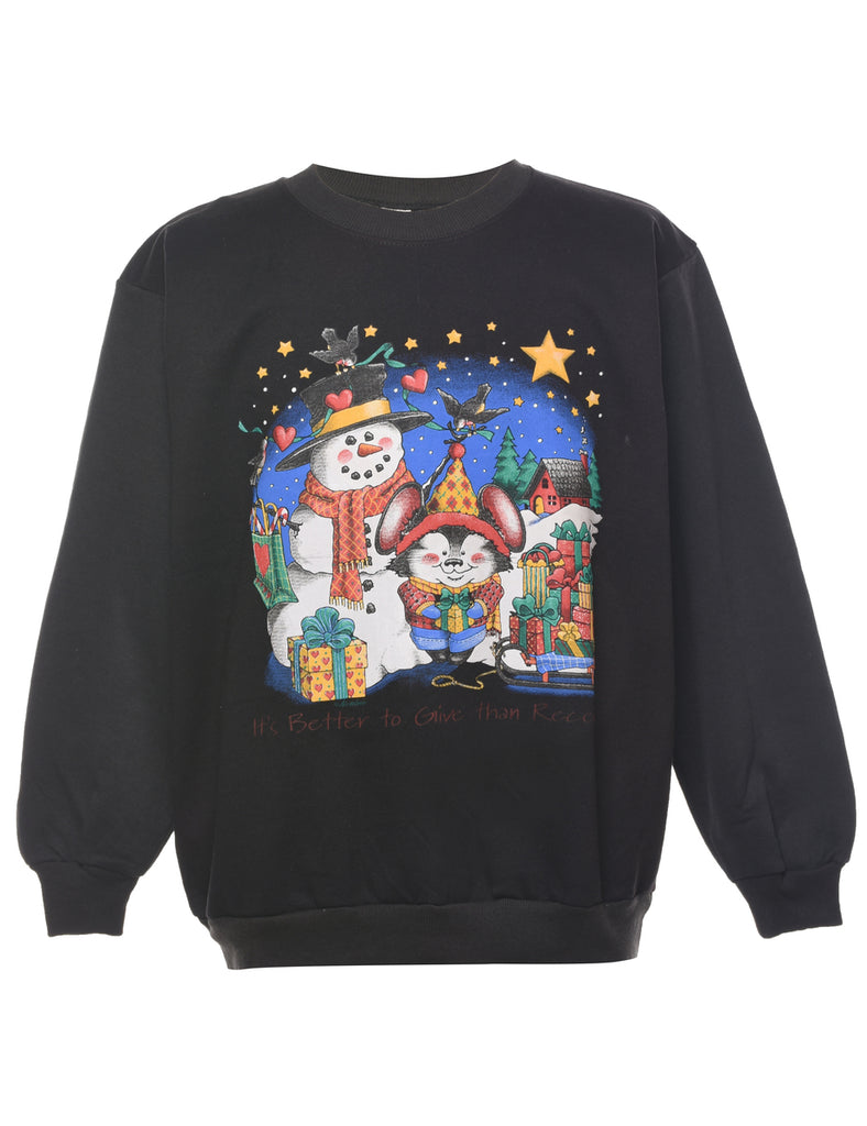 Snowman Christmas Sweatshirt - XL