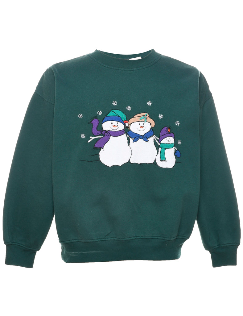 Snowman Christmas Sweatshirt - M