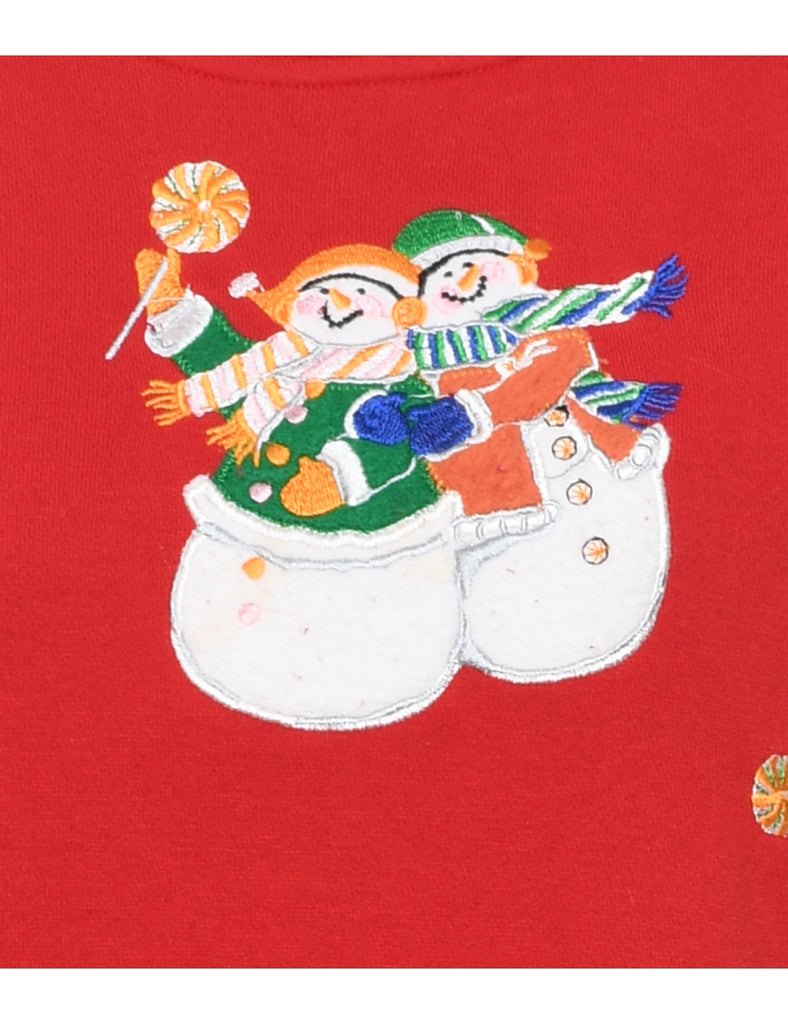 Snowman Christmas Sweatshirt - S