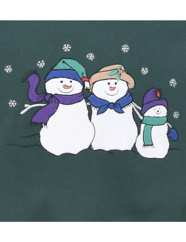 Snowman Christmas Sweatshirt - M