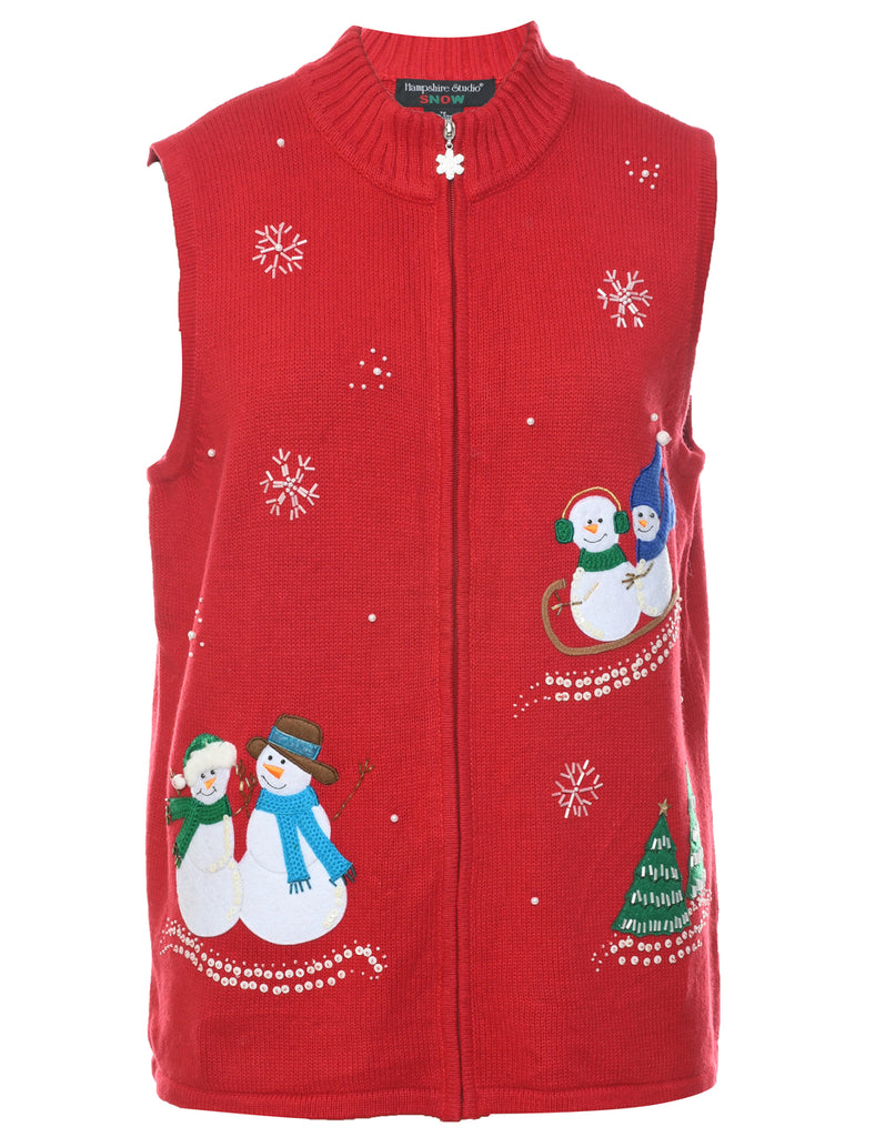 Snowman Christmas Vest - XL