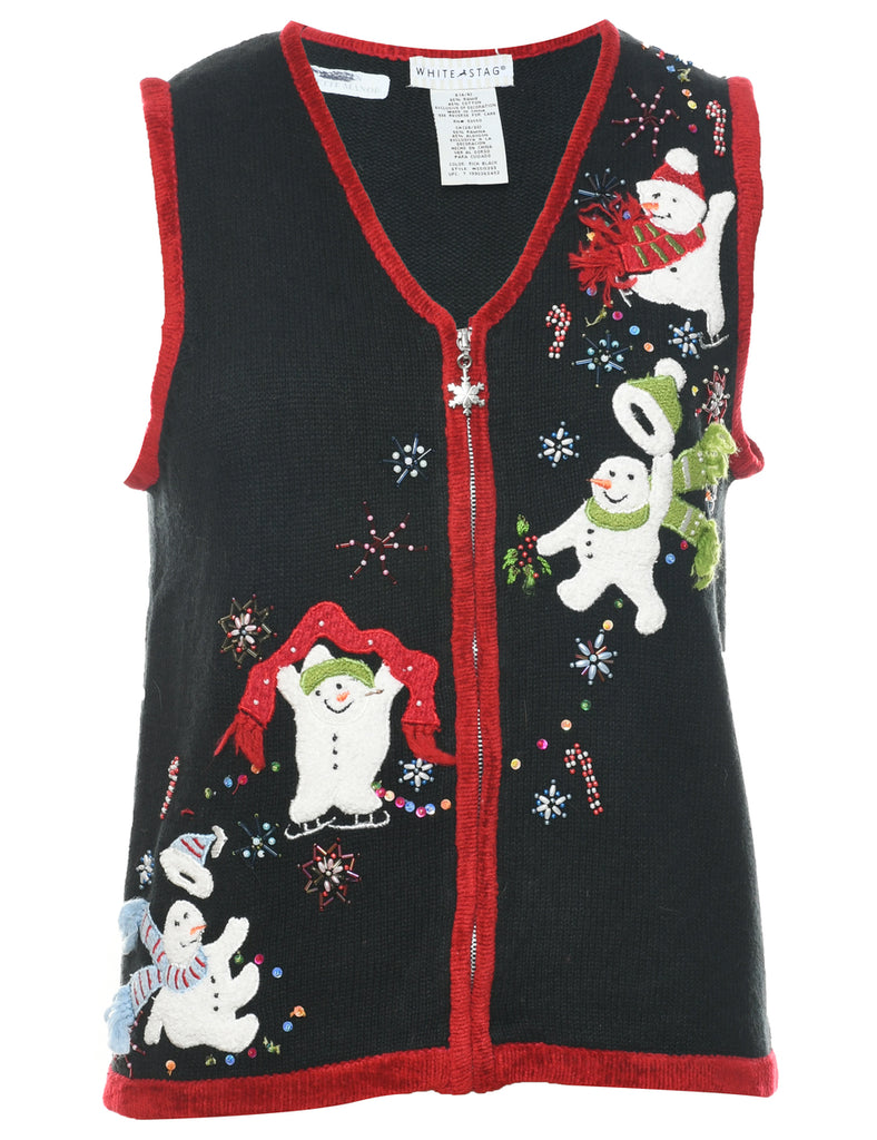 Snowman Christmas Vest - M