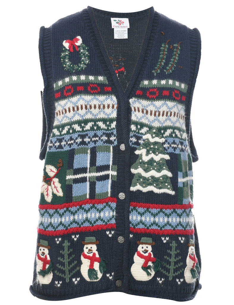 Snowman Christmas Vest - L