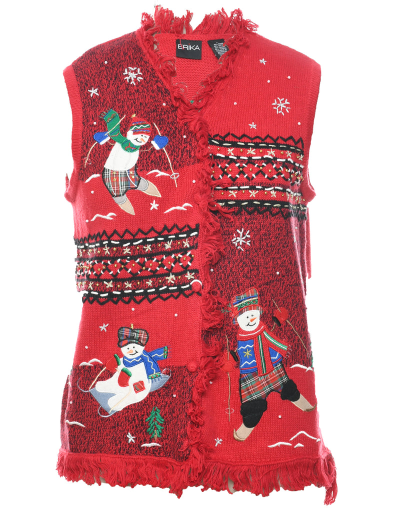 Snowman Christmas Vest - L