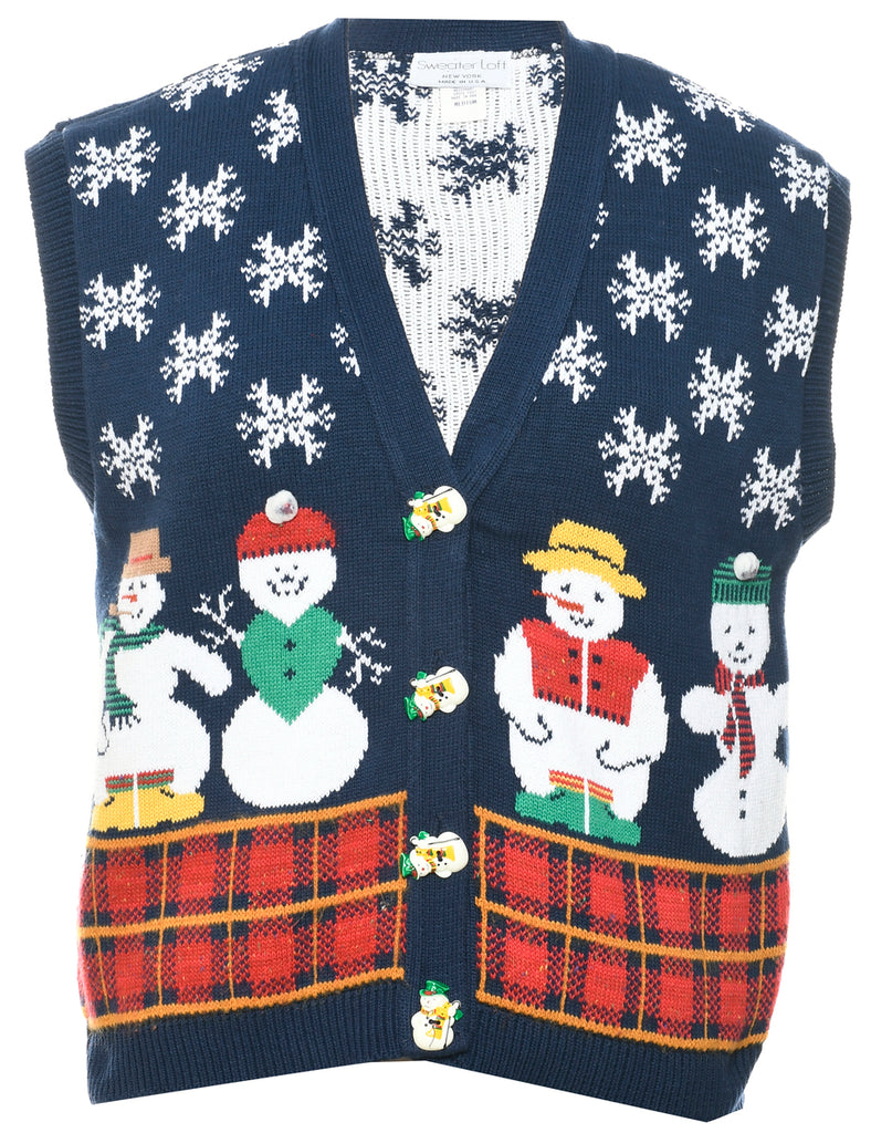 Snowman Christmas Vest - M