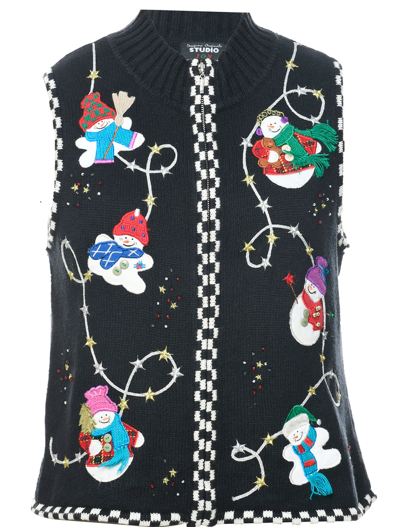 Snowman Christmas Vest - M