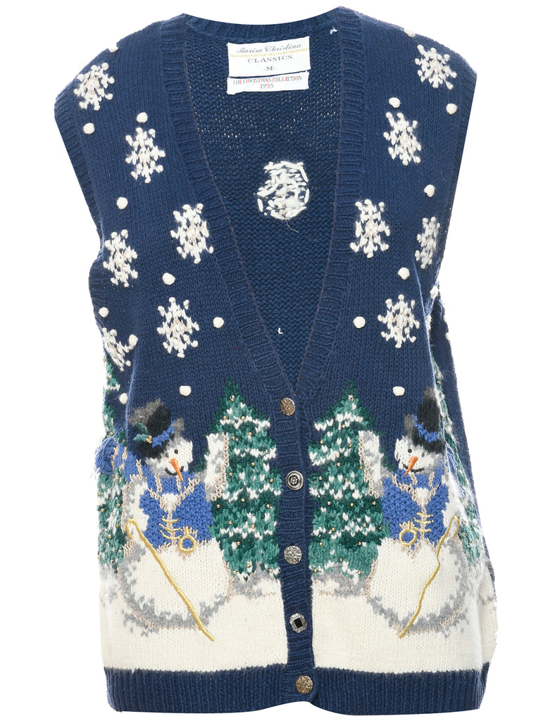 Snowman Christmas Vest - M