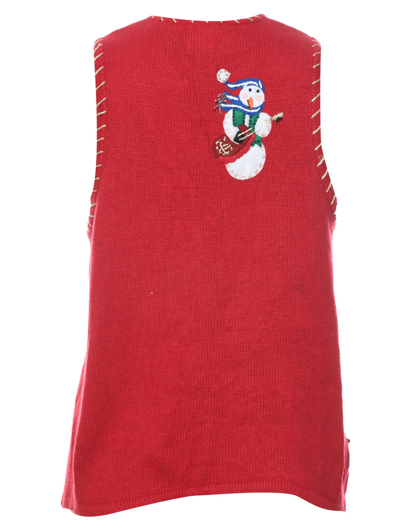 Snowman Christmas Vest - M