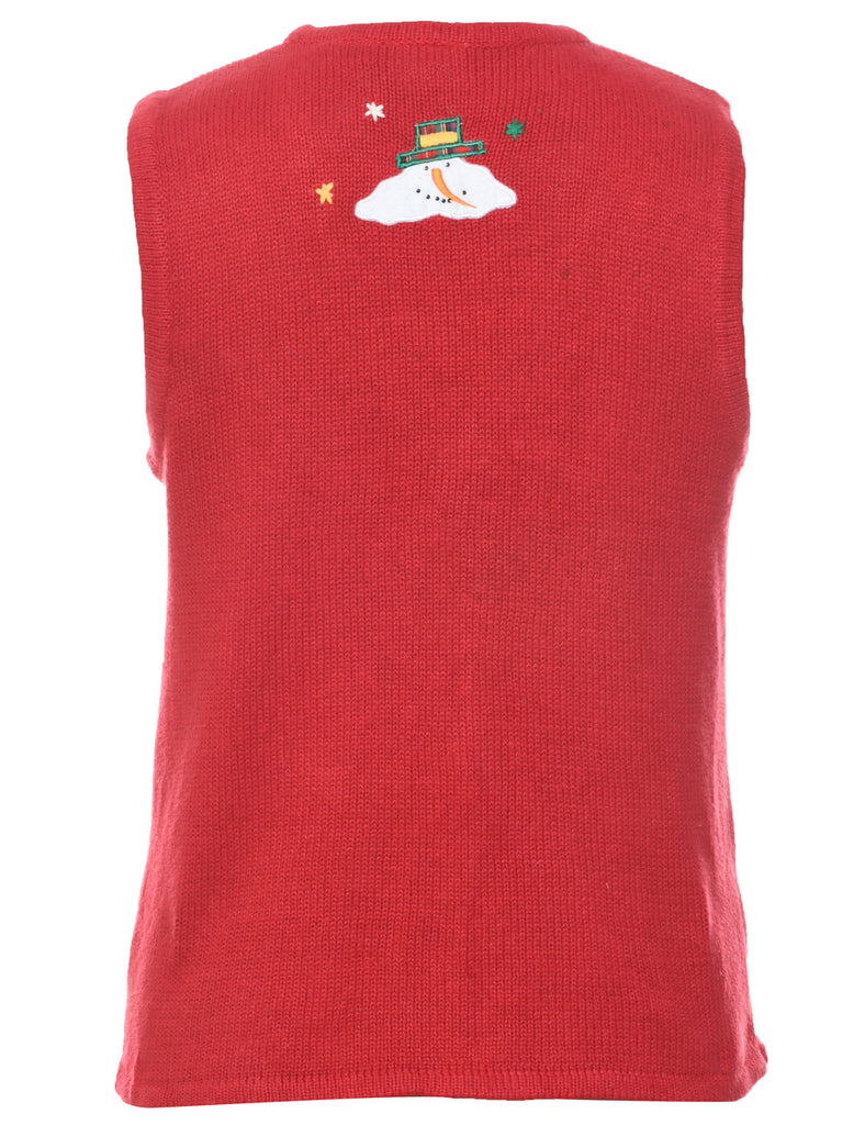 Snowman Christmas Vest - M