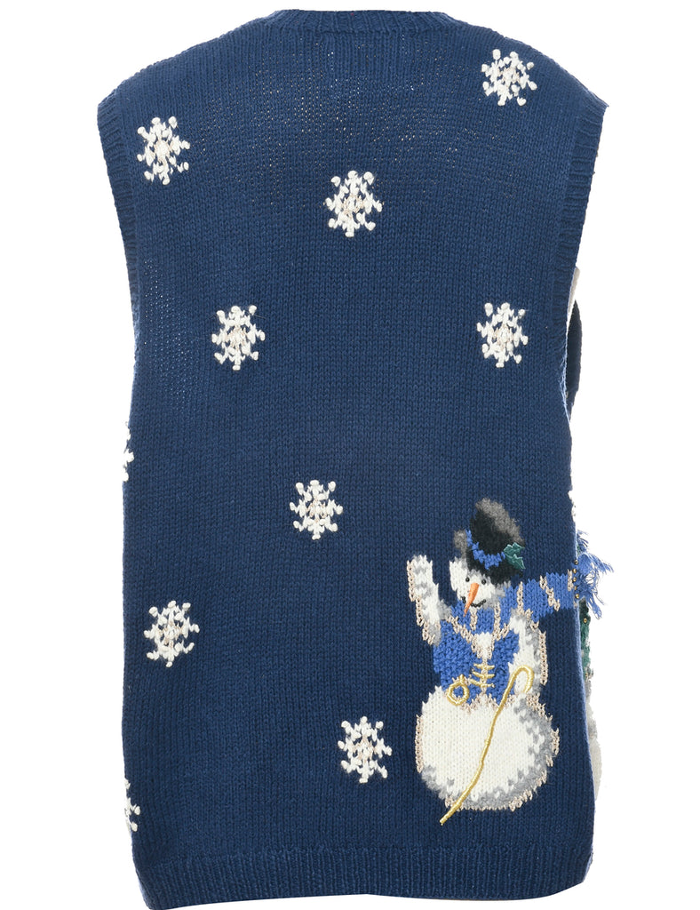 Snowman Christmas Vest - M