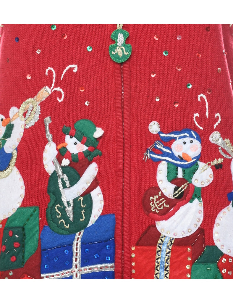 Snowman Christmas Vest - M