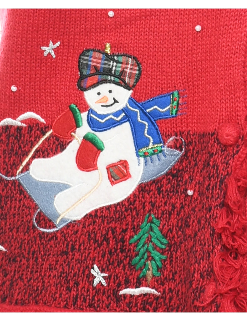 Snowman Christmas Vest - L