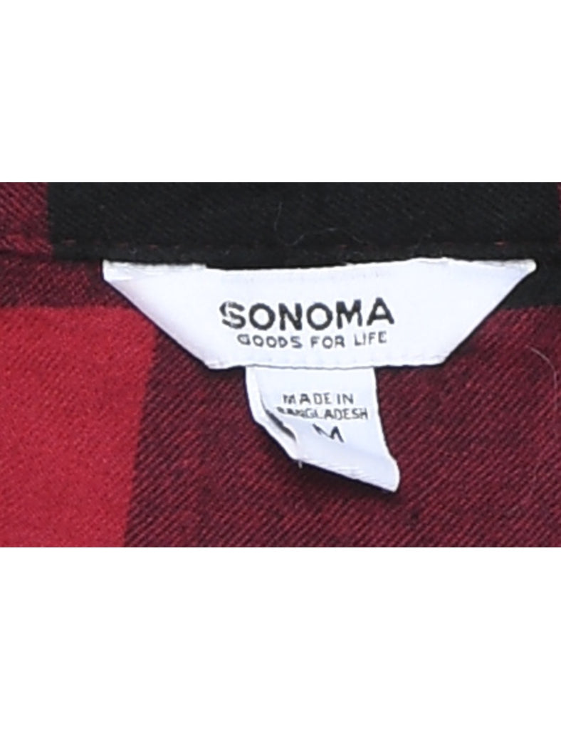 Sonoma Gingham Pattern Shirt - M