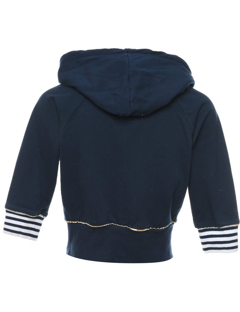 South Pole Navy & Gold Y2K Hoodie - L