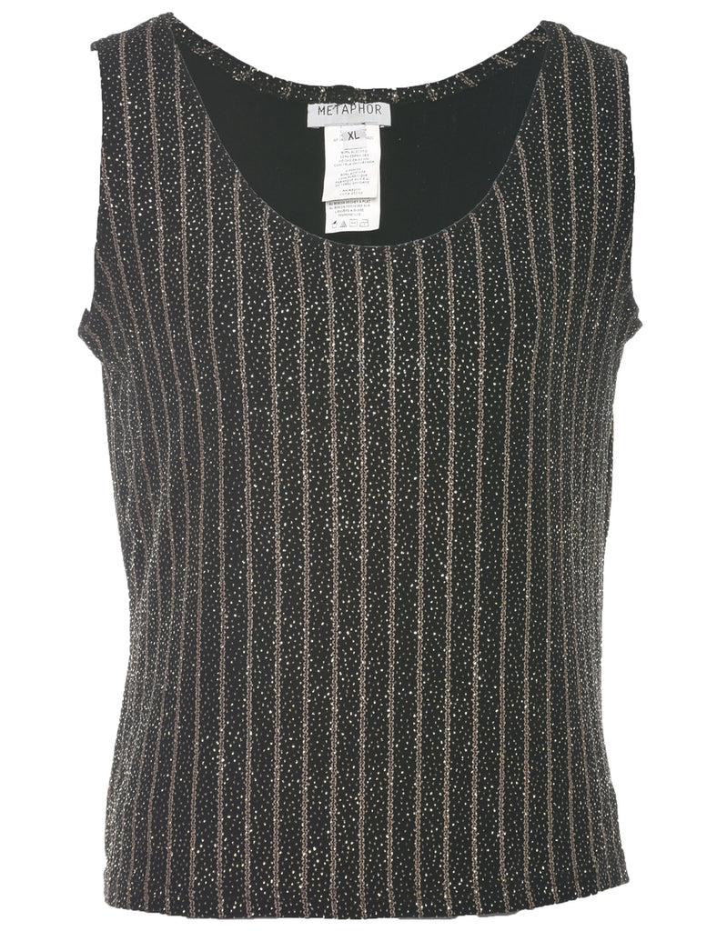 Sparkly Black Evening Top - XL