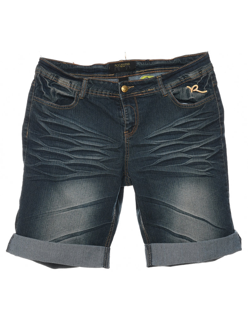 Stone Wash Denim Shorts - W34 L11